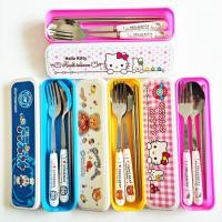 ราคา ช้อนส้อม ชุดช้อนส้อม+ตะเกียบ พร้อมกล่อง ช้อนส้อมพกพา ลายการ์ตูนน่ารัก (1ชุด) (19829524126)