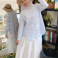 ราคา Katun KEMEJA Azure SHIRT - งานปักผ้าลินิน || เสื้อลินิน || เสื้อผ้าฝ้ายปักลาย || เสื้อโคเชต์ (25586258512)