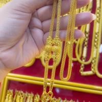 ราคา สร้อยคอทอง น้ำหนัก2บาท ขนาด4มิล ยาว20นิ้ว ทองชุบ ทองปลอม สร้อยคอผู้หญิง ทองโคลนนิ่ง 0344 (23662093818)