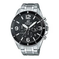 ราคา Casio Edifice Chronograph นาฬิกาข้อมือผู้ชาย สีดำ สายสแตนเลส รุ่น EFR-553D-1BV (2064562512)