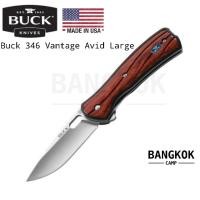 ราคา [GENUINE] มีดพับ Buck 346 Vantage Avid Large Folding Knife 3-1/4" Blade, Rosewood Dymondwood Handles (0346RWS) - 7837 (12140536545)