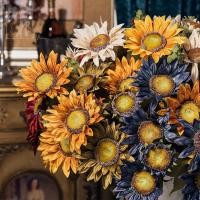 ราคา 13 หัวยุโรปจำลองภาพวาดสีน้ำมัน Van Gogh ดอกไม้ดอกทานตะวันสีส้มดอกไม้ปลอมดอกไม้ผ้าไหมดอกไม้ตกแต่งห้อ (26311782580)