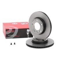 ราคา BMW จานเบรคหน้า ขนาด 286 mm ( มีร่องระบาย ) รุ่น E46 E36 ยี่ห้อ BREMBO เบอร์ 09.5390.31 l TRW ( DF1538 ) (26517907492)