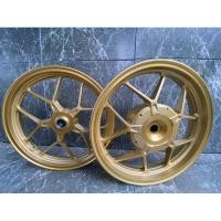 ราคา ล้อแม็ก Click125i /PCX ขอบ 1.85/2.15x14 นิ้ว หน้าดิสหลังดั้ม ลายก้ามปู สีทอง (22663265908)