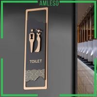 ราคา [แอมเลโซ] ป้ายห้องน้ํา ป้ายห้องน้ํา ไอคอนกราฟิก ป้ายห้องพัก 3ง สติ๊กเกอร์ติดห้องน้ํา (56355810301)