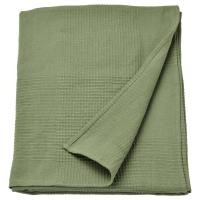 ราคา [IKEAแท้ ถามก่อนสั่ง] INDIRA อินดีร่า ผ้าคลุมเตียง, เทา-เขียว, 150x250 ซม. (48201078989)