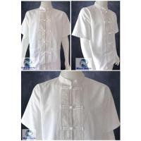 ราคา เสื้อคอจีน กระดุมจีน ผ้าฝ้าย เดินเชือก แขนสั้น สีขาว (14247702354)