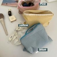 ราคา พร้อมส่ง! กระเป๋าใส่เครื่องสำอาง ความจุขนาดใหญ่ กระเป๋าดินสอลายสก็อต น่ารัก (8198317776)