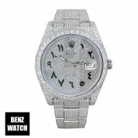 ราคา Rolex Datejust 116300 White Gold Diamond Arabic Dial Iced Out Replica (41252403388)