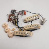 ราคา Wilkinson 3 Single Coils Alnico Pickups SSS Pickups 1 Volume 2 Tone 5 Way Blade Wiring (48206707324)