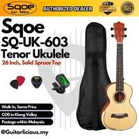 ราคา SQOE SQ-UK-603 , 26 นิ้ว Tenor Solid Top Spruce & Mahagony Body Ukulele ( SQUK603 / SQ-UK / UK603 / 603 ) (54853538724)