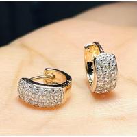 ราคา ราคา 1 คู่ต่างหูห่วงเพชรสวิสโรสโกลด์งานเกาหลีแท้100%ขนาด 5x8mm.พอดีติ่งหู วัสดุหุ้มทอง14kใส่อาบน้ำใส่นอนได้ไม่ลอกไม่ดำ (10072041391)