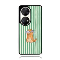 ราคา HUAWEI P50 P40 P30 P20 Pro TPU Rubber Softcase แมวตลกเคสโทรศัพท์สีเขียว (49856217339)