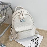 ราคา Pu หนังนุ่มน้ําหนักเบา Checkerboard กระเป๋าเป้สะพายหลัง Checkered แฟชั่นกระเป๋าเป้สะพายหลังกระเป๋านักเรียน (40878763304)