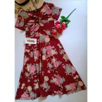 ราคา เดรสยาวสีแดง ลายดอกกุหลาบ (22821842837)