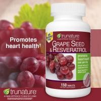 ราคา Trunature [8v33 Grape Seed and Resveratrol 150 tab ถูกสุดในไทย] เม็ดองุ่น + เรสเวอราทรอล ต้านริ้วรอย หัวใจ ทรูเนเจอร์ (7579462487)