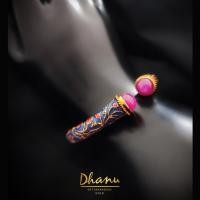 ราคา Dhanu กำไลทับทิมแท้ กำไลทับทิมลงยาลายเถาองุ่น พลอยเสริมมงคล กำไลเงินแท้ เงินแท้ชุบทอง (19629723993)