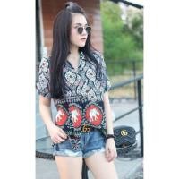 ราคา เสื้อปาดไหล่สม็อค เกรด A ป้ายหน้าจัดดีเทลด้วยผูกโบว์ข้าง (405554586)