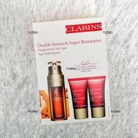ราคา [พร้อมส่ง] Clarins Double Serum & Super Restorative set ลดเลือนริ้วรอยแห่งวัยสูตรบำรุงเข้มข้น แท้ 100% จากฝรั่งเศส (18727252268)
