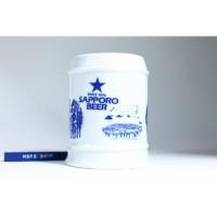 ราคา [Vintage] Sapporo Beer แก้วเบียร์เซรามิก พิมพ์ลาย รุ่นเก่า (27102253471)