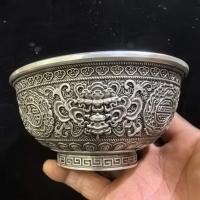 ราคา โบราณนิตยสารคอลเลกชันโบราณ เฉียนหลง ปีทํา ฟูโชว มงคลแปดสมบัติชามแปดมงคลทองแดงชามบ้านหัตถกรรมเครื่องประดับ 9.2.1 (44417155457)