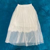 ราคา กระโปรงยาว สีขาวผ้ามุ้ง (18496516617)