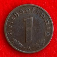 ราคา เหรียญเยอรมันสมัยนาซี Germany 1 reichspfennig ปี 1937A เหรียญ​ต่างประเทศ (27737325483)