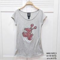 ราคา เสื้อยืด MNG แท้100% สีเทา ประดับเพชร ผ้านิ่มมากๆค่ะ ไซส์ S (49605620736)
