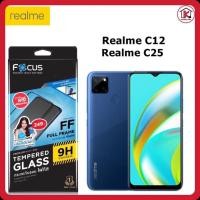 ราคา Focus realme C12/realme C25โฟกัสฟิล์มกระจกนิรภัยกันรอยแบบเต็ม จอ(full frame) (2947061448)
