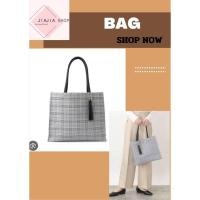 ราคา กระเป๋าผ้าแคนวาสลายสีเทา GROVE (มือสองงานคัดญี่ปุ่น สภาพใหม่) (27035697641)