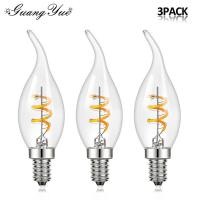 ราคา Candle Lamp C35 E14 Led Light Bulb 220V 3W Edison Spiral Filament Dimmable Pendant Chandelier Warm White Retro Decoratio (29513687198)