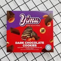 ราคา ขนมคุ๊กกี้ดาร์คช็อคโกแลต Yimu Dark Chocolate Cookies with soft Almond Chocolate filling (9408676148)