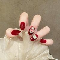 ราคา พลอยสีแดงไวน์ฤดูใบไม้ร่วงและฤดูหนาวสวมเพ้นท์เล็บ-มจ-259 (46754850672)