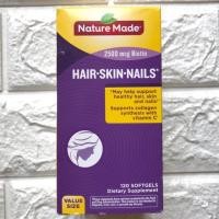 ราคา พร้อมส่ง! จาก Nature Made Hair Skin Nails with 2500 mcg Biotin 120 Softgels วิตามิน บำรุงผม ผิว เล็บ (4318258953)