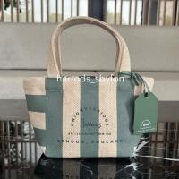 ราคา Harrods * พร้อมส่ง * New Mini Striped Logo Tote Bag ของแท้100% จากอังกฤษ (50600160257)