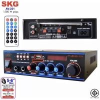 ราคา SKG เครื่องแอมป์ขยายเสียง 1500 W รุ่น AV-221 (สีดำ) (14415390273)