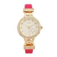 ราคา Julius นาฬิกาข้อมือผู้หญิง สายหนัง รุ่น JA-783-hotpink (279090851)