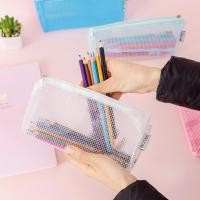 ราคา กระเป๋าดินสอ Pastel Net ⭐️ Transparent Pencil Case ตาข่าย Bag กล่องดินสอ กระเป๋าดินสอ mimisplan (3542213602)