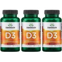 ราคา Swanson Higher Potency Vitamin D-3 2000 Iu - Sunshine Vitamin Bone, Immune Support (50 mcg) 250 แคปซูล (3 แพ็ค) (28993713610)