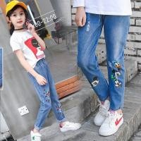 ราคา กางเกงยีนส์ขายาว ปักลายมิกกี้เมาส์ สำหรับเด็ก อายุ 3-12 ปี (4133033791)