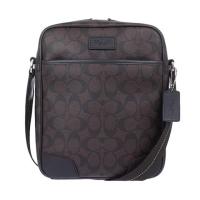 ราคา กระเป๋าสะพาย COACH 71167 Men Heritage Signature Flight Bag Brown สีน้ำตาล ✨แท้100% (3840788600)