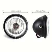 ราคา ไฟหน้ารถจักรยานยนต์ ทรงกลม ขนาด 6 นิ้ว สําหรับ Harley Bobber Café racer (25068037294)