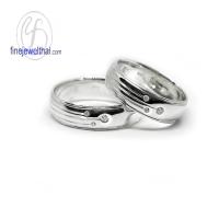ราคา Finejewelthai แหวนคู่-แหวนเพชร-Couple-Diamond CZ-Wedding Ring-Silver-White Gold - RC3013cz (6039657926)