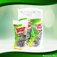 ราคา ฝอยสเตนเลส ขนาด 20 กรัม ห่อละ 2 ชิ้น สก๊อตช์-ไบรต์ (แพ็ค4ห่อ) Stainless Steel Wool Scotch-Brite (10898830722)