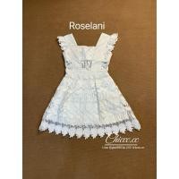 ราคา เดรสลูกไม้สีขาว งานป้ายRoselani ชุดออกงานสวยๆUsed (25011042414)