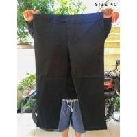 ราคา SALE ! ! กางเกงสแล็คชายผ้ายืดไซส์ใหญ่ (BIG SIZE) ทรงขากระบอกเล็ก Slim-fit ผ้ายืดกาบาร์ดีน สีดำ (8073503339)