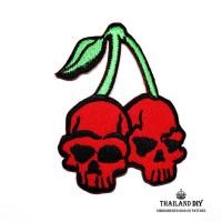 ราคา [ ตัวรีดติดเสื้อ ลาย เชอร์รี รอยสัก หัวกะโหลก ] Cherry Skull Tattoo Patch งานปัก DIY ตัวรีด อาร์ม ติดเสื้อ กางเกง ยีนส์ (6748428698)