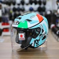 ราคา หมวกกันน็อค KYT Venom Leopard 3/4 2 แว่นตา (48853146413)