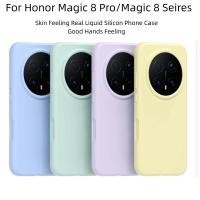 ราคา Pure Color Skin Feeling Real Liquid Silicon PC ฝาหลังกันกระแทกสําหรับ Honor Magic 8 Pro 8 7 7Pro 6 6 Pro 6 Ultimate เคสโทรศัพท์ (41626040853)