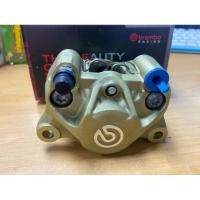 ราคา ปั้มเบรค BREMBO ปั้มปักข้างทองโลโก้เงิน แท้ ปั้ม 2 Pot ขนาด 84 mm. (Made In Italy) (26100570796)